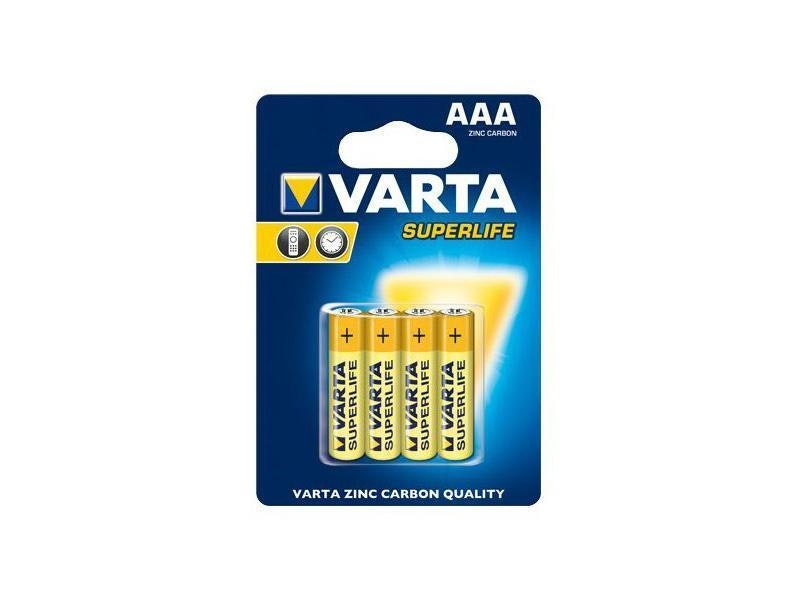 Varta Superlife R03 / AAA Batterier 4-pack – Zink-Carbon för Lågförbrukande Enheter