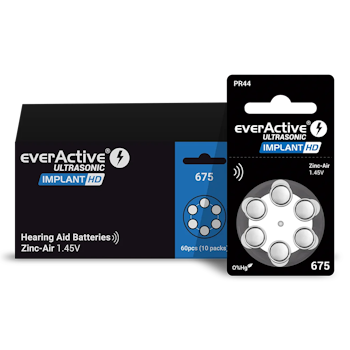 Hörapparatsbatterier everActive ULTRASONIC IMPLANT HD 675