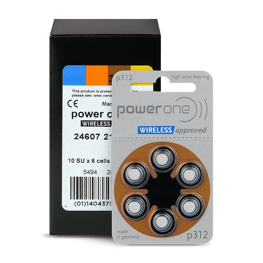 Hörapparatsbatteri PowerOne SAB Varta 312