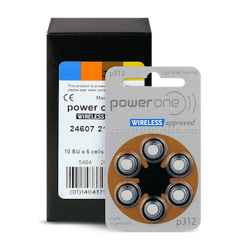 Hörapparatsbatteri PowerOne SAB Varta 312
