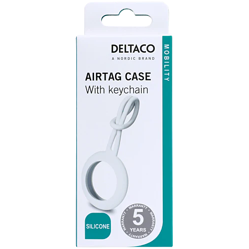 Apple AirTag Fodral – Silikonhållare Vit | DELTACO