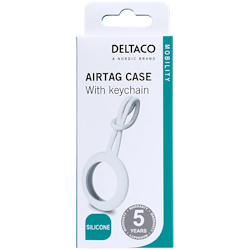 Apple AirTag Fodral – Silikonhållare Vit | DELTACO