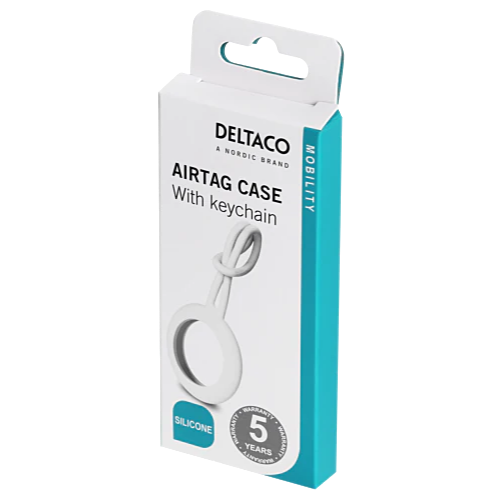 Apple AirTag Fodral – Silikonhållare Vit | DELTACO