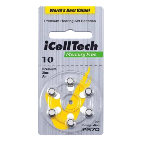 Hörapparatsbatteri iCellTech PR70