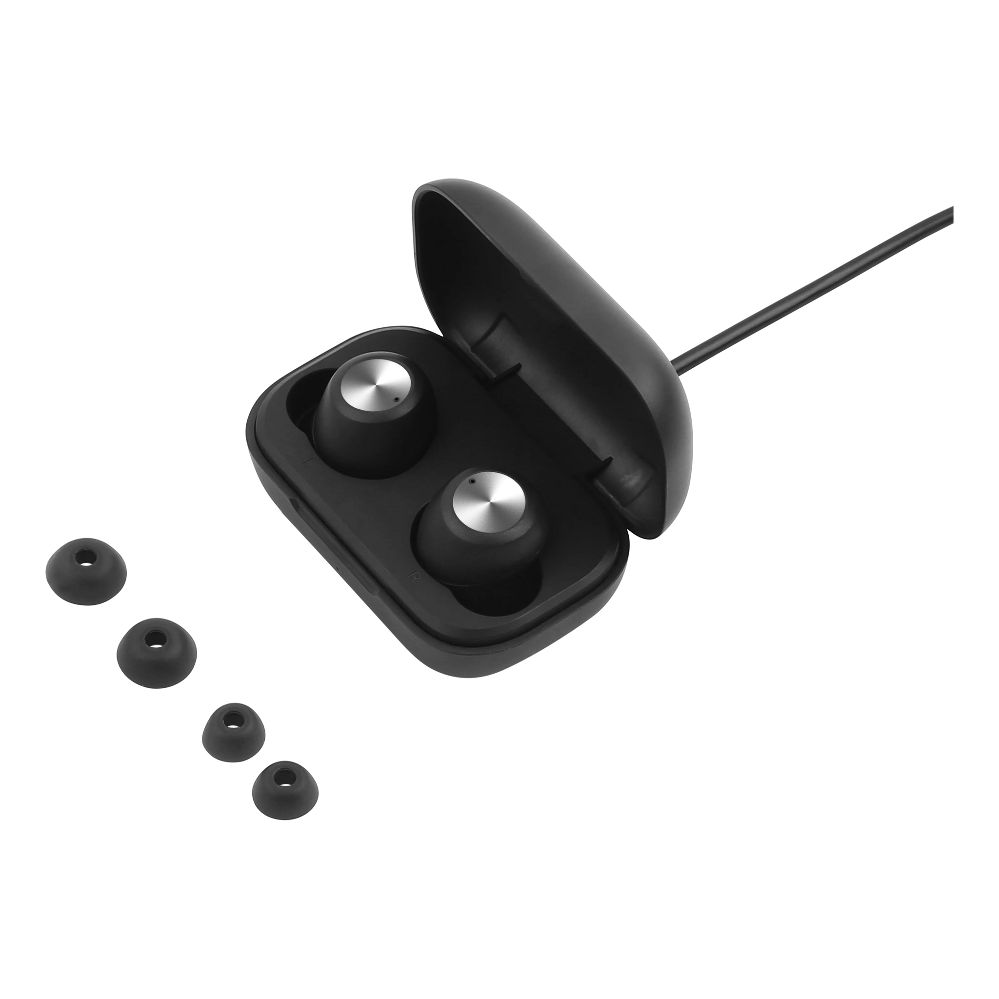 STREETZ TWS-110 trådlösa in-ear-hörlurar svart med Bluetooth 5