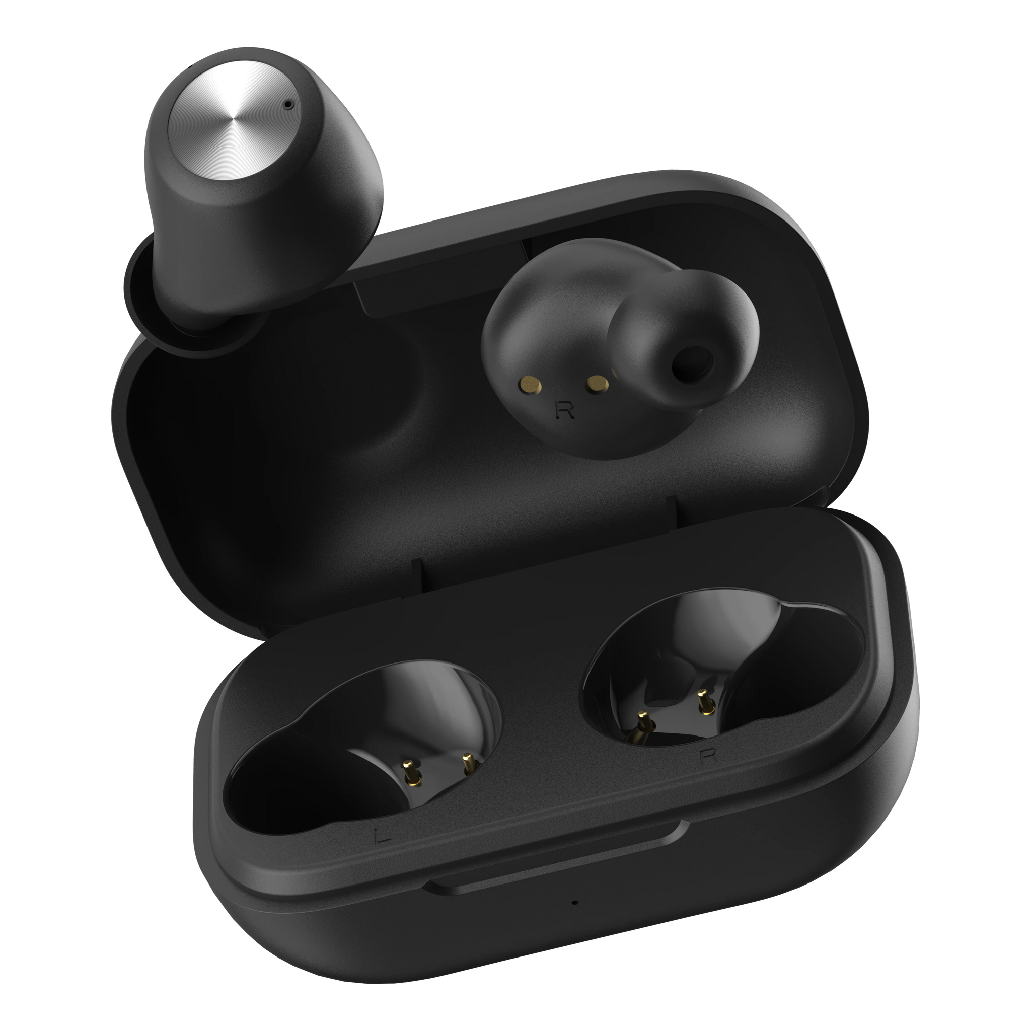 STREETZ TWS-110 trådlösa in-ear-hörlurar svart med Bluetooth 5