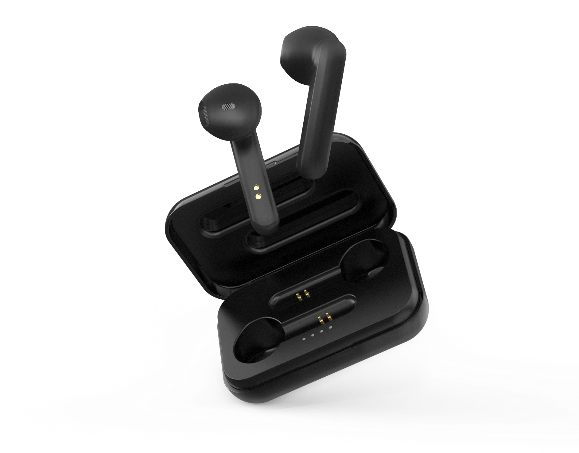 STREETZ TWS-104 True Wireless Hörlurar – Mattsvart | Bluetooth 5 och Laddningetui