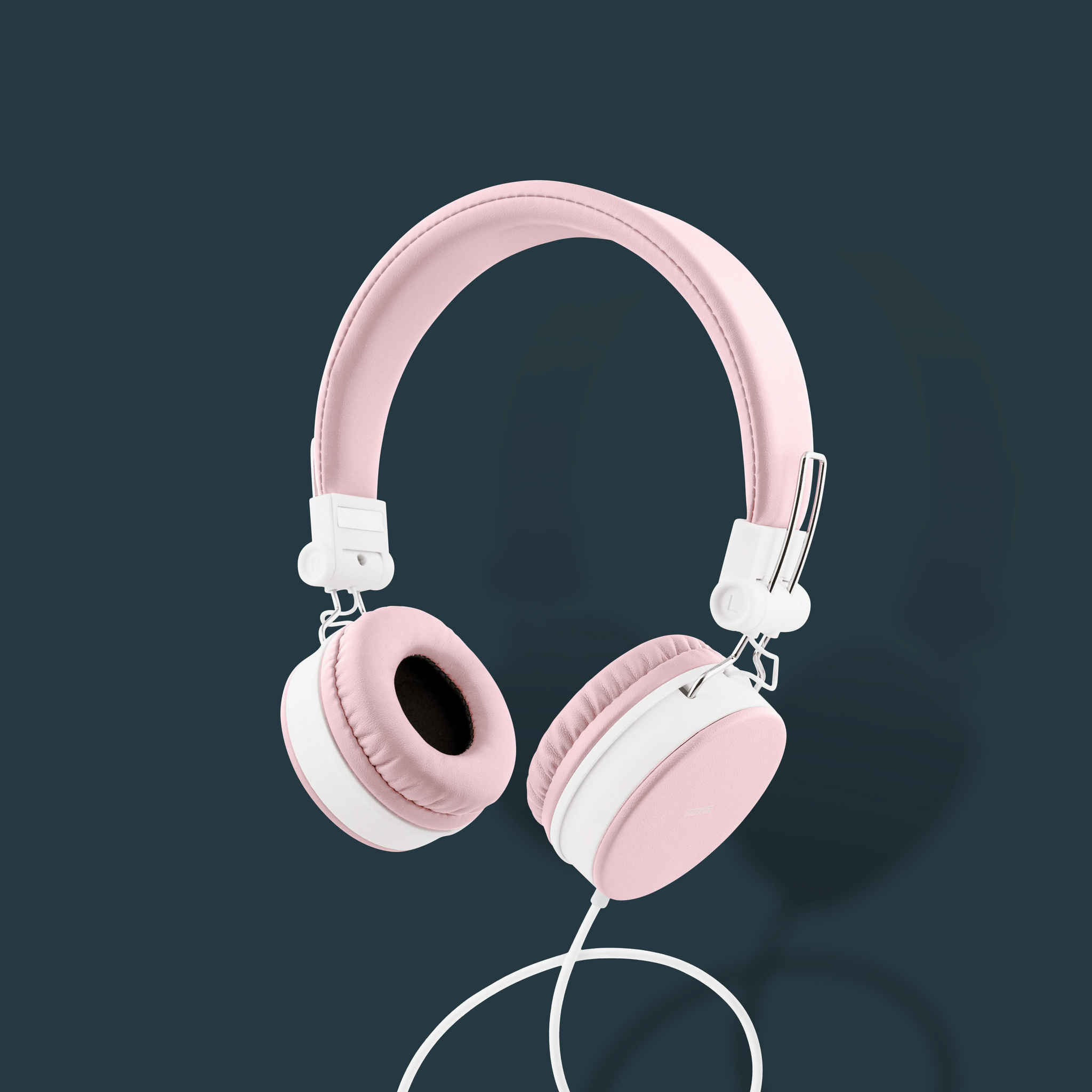 STREETZ HL-W202 Hopfällbara Hörlurar med Mikrofon – Rosa | 3,5 mm Anslutning