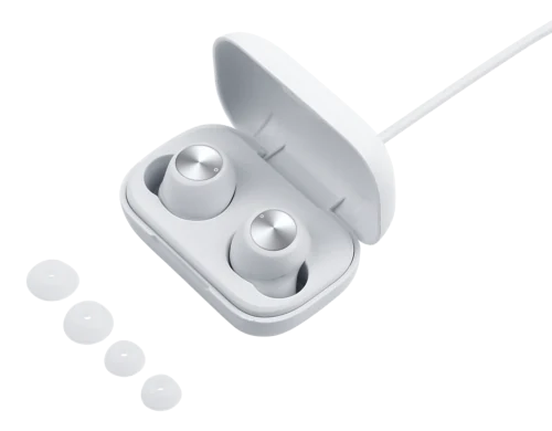 STREETZ TWS-111 trådlösa vita in-ear-hörlurar med Bluetooth 5 och laddningetui