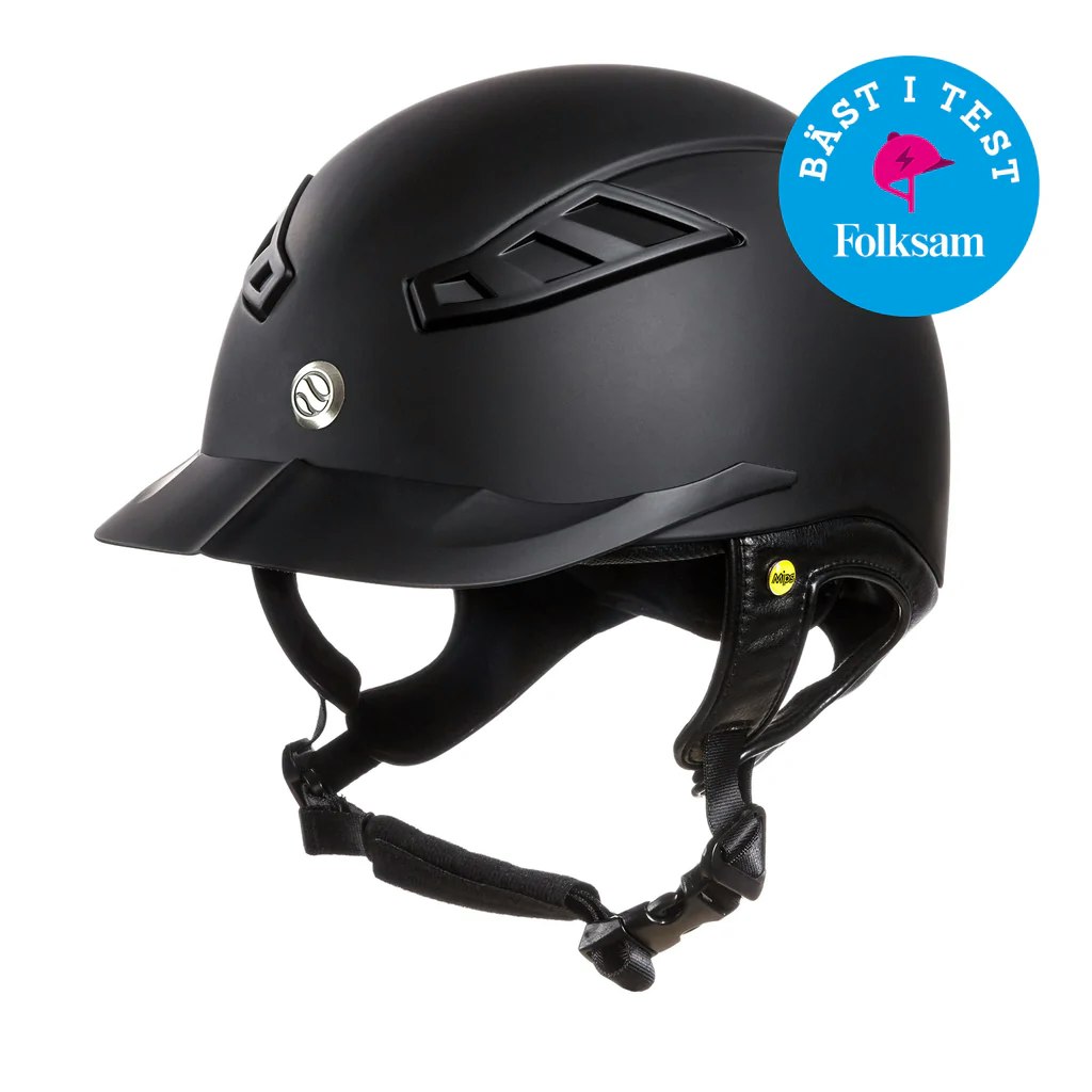 Ridhjälm EQ3 Lynx Smooth Top, Svart. Testvinnande ridhjälm med Mips®.