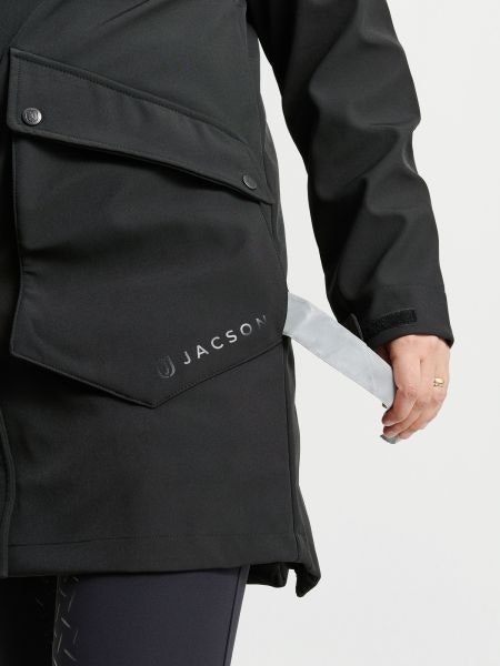 Jacson Bodil Lång Ridjacka Softshell, Svart