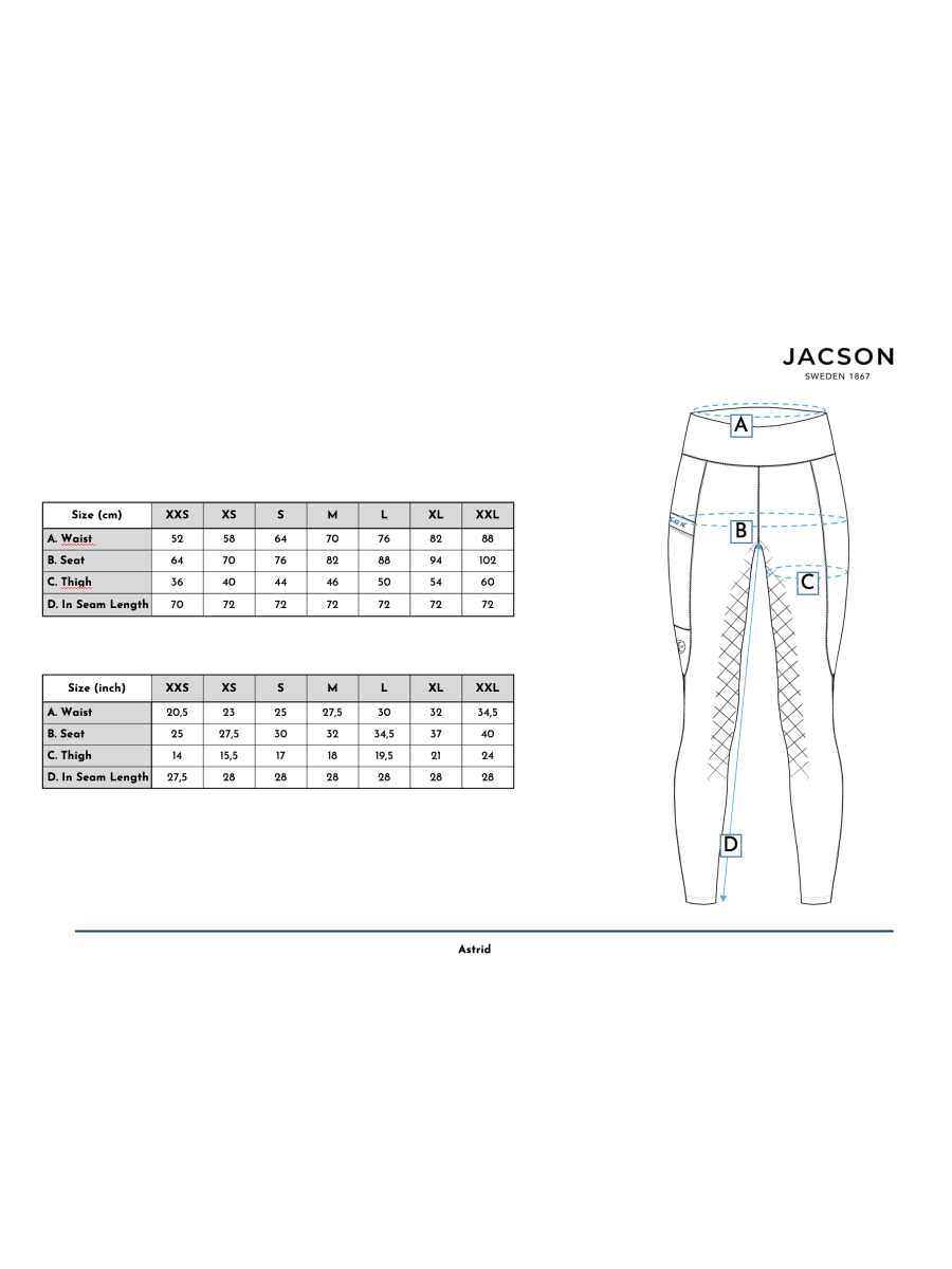 Jacson Astrid Kompressionstights, Svart