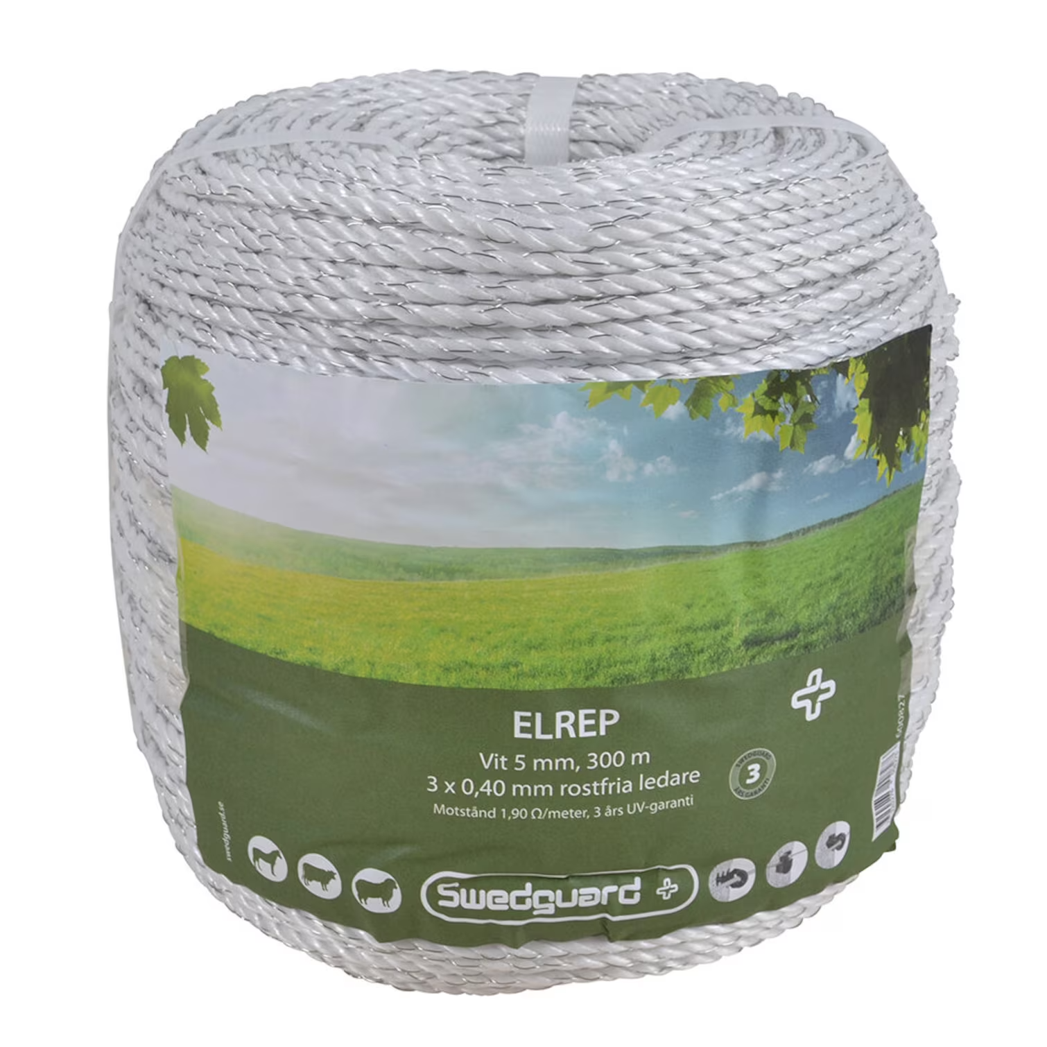 SWEDGUARD Elrep + 5 mm vit 300 m 3x0,4 tross