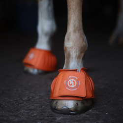 HANSBO SPORT Gummiboots med kardborrknäppning, Orange
