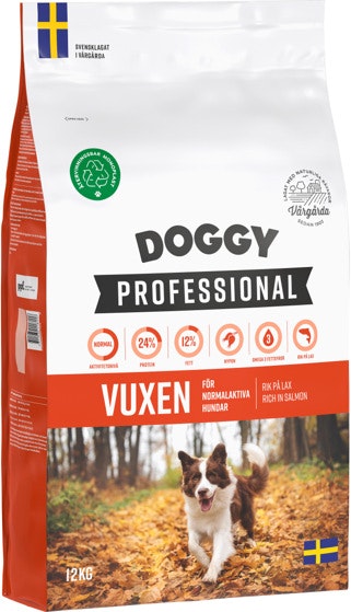 Doggy Professional Professional Vuxen Torrfoder för hund 12kg