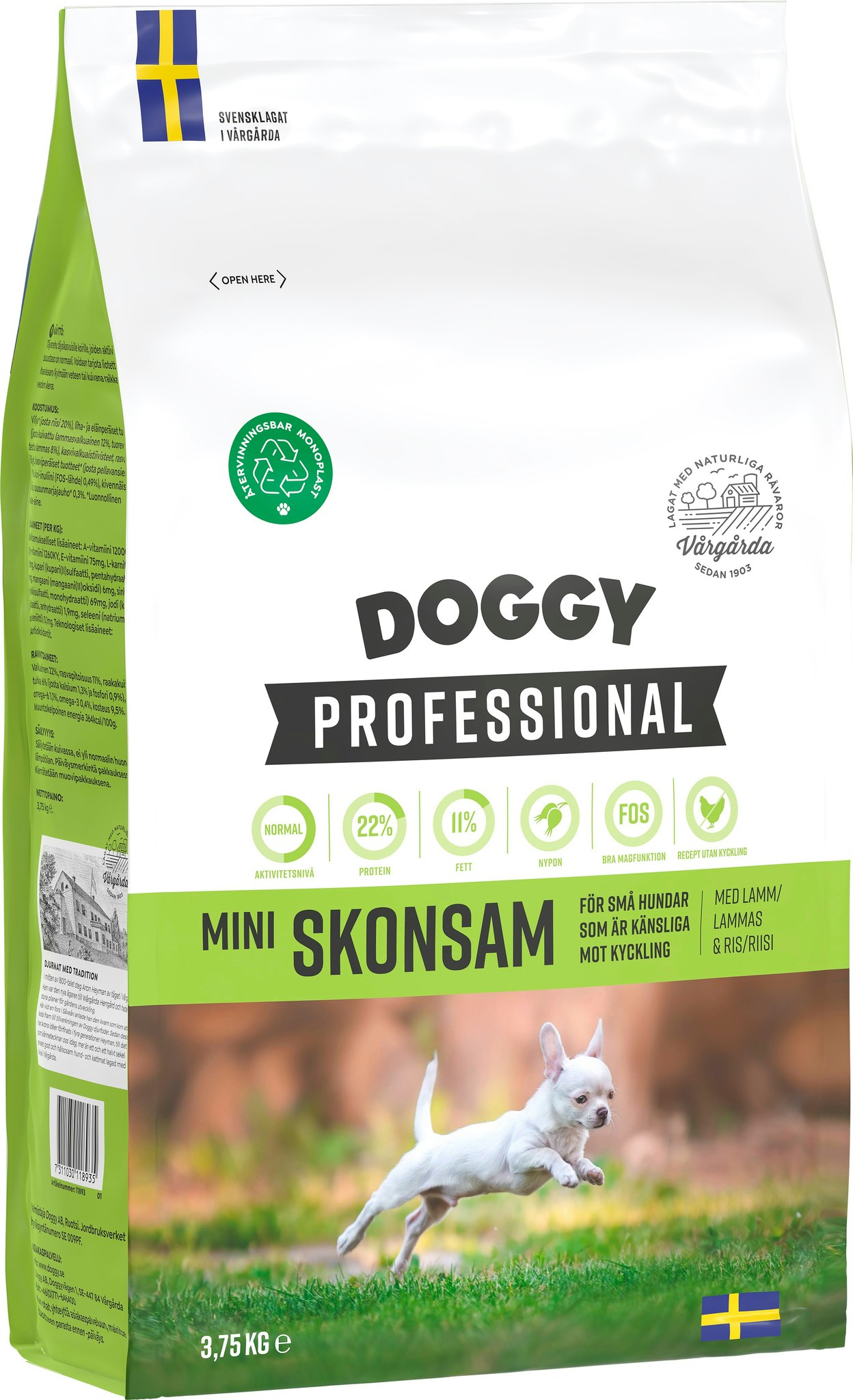 Doggy Professional Mini Skonsam Hundfoder 3,75kg
