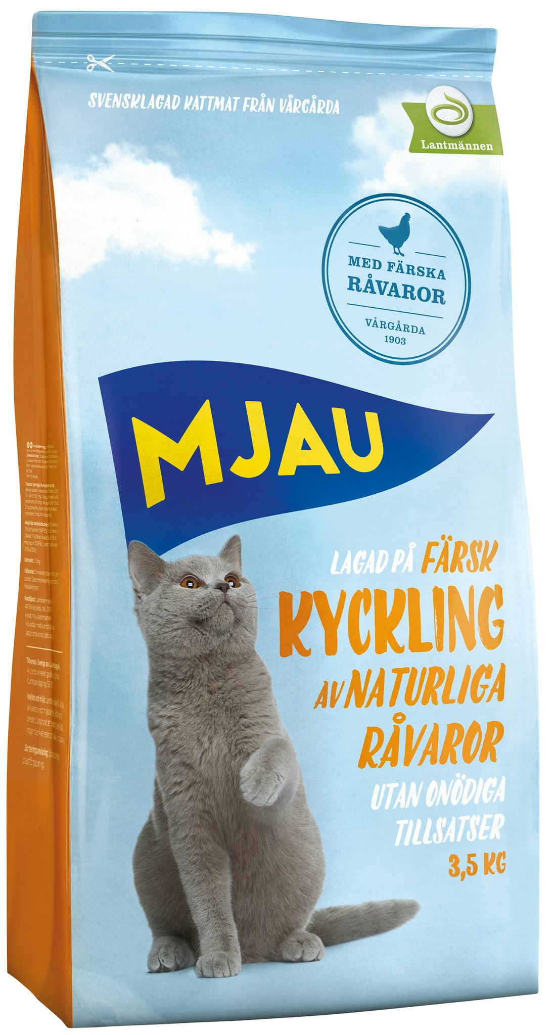 Mjau Torrfoder för katt med Kyckling 3,5kg