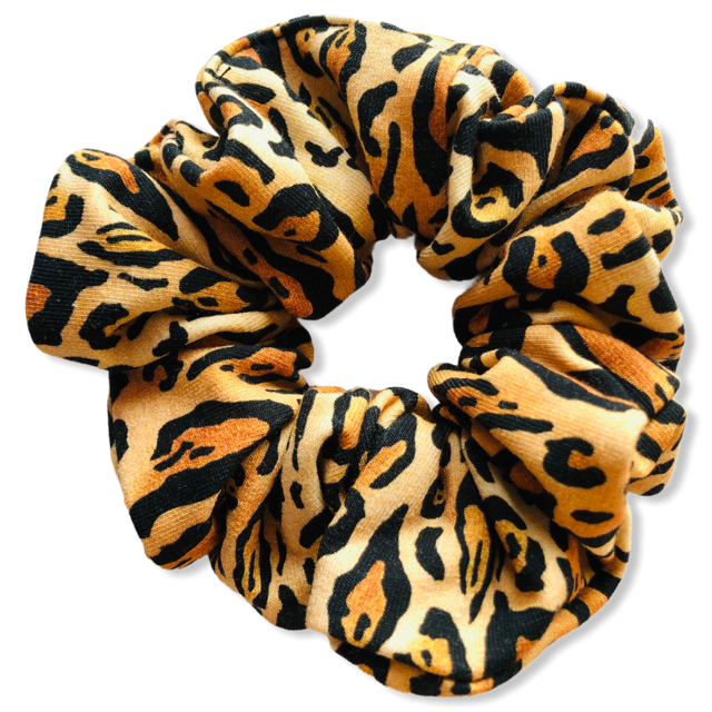 Leopardmönstrad scrunchie