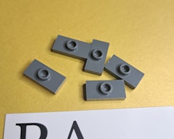 15573 Plate, Modified 1 x 2 with 1 Stud with Groove and Bottom Stud Holder (Jumper) Dark Grey Lego