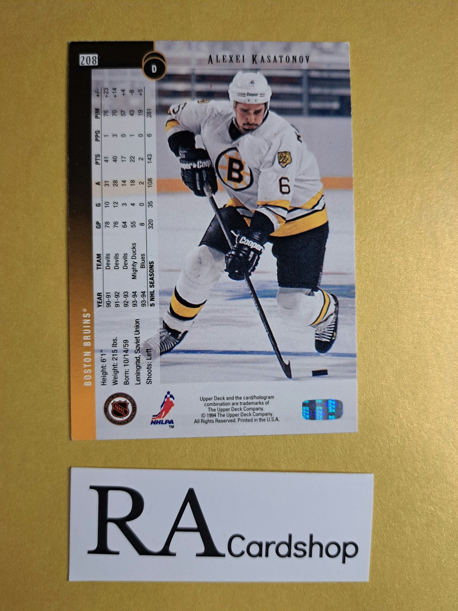 Alexei Kasatonov (2) 94-95 Upper Deck #208 NHL Hockey