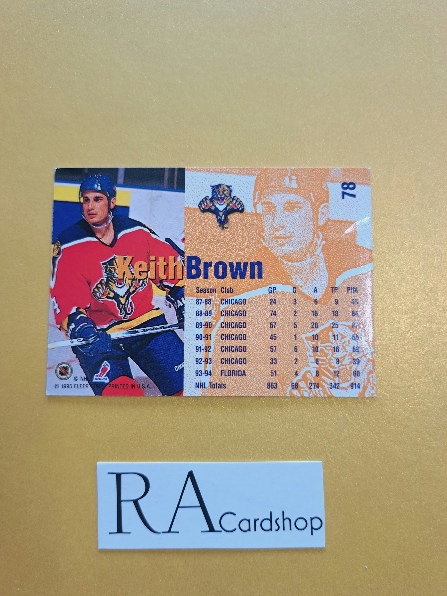 Keith Brown 94-95 Fleer Ultra #78 NHL Hockey