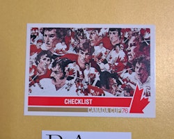 Checklist 1992-93 Future Trends '76 Canada Cup #201