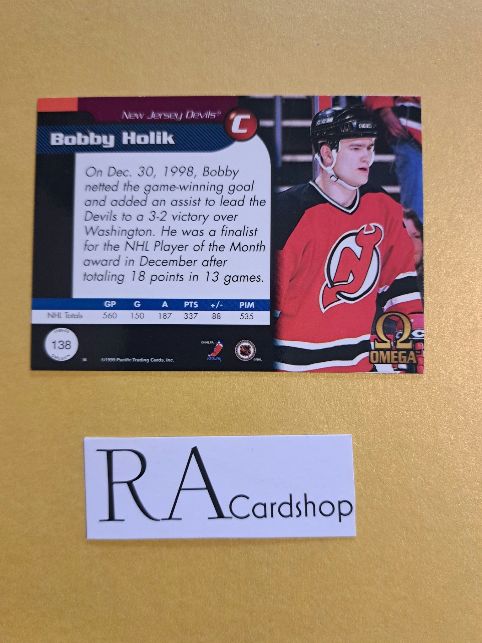 Bobby Holik 98-99 Pacific Omega #138 NHL Hockey