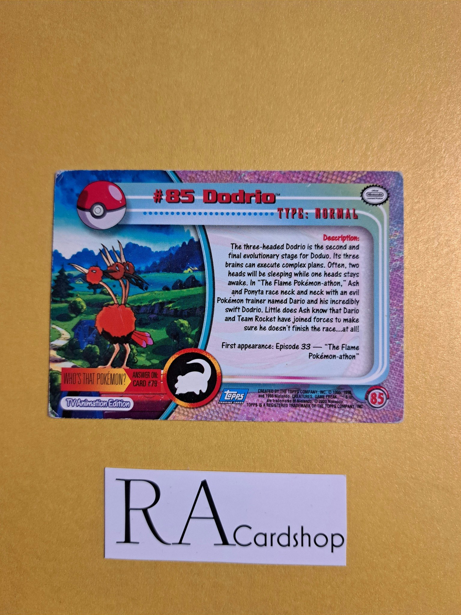 Dodrio #85 Topps 1999 Pokemon (1)