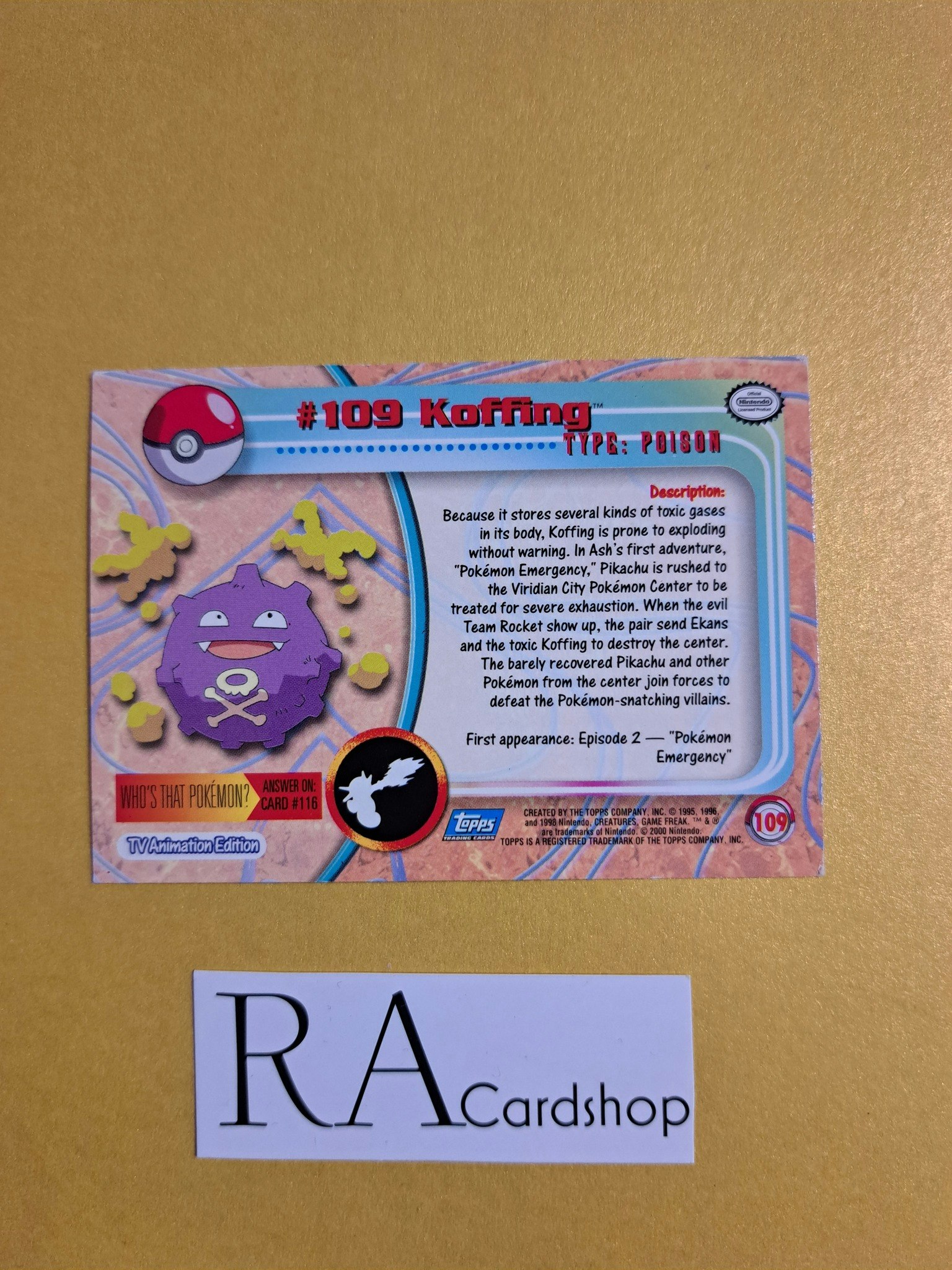 Topps Koffing Holo (1) #109