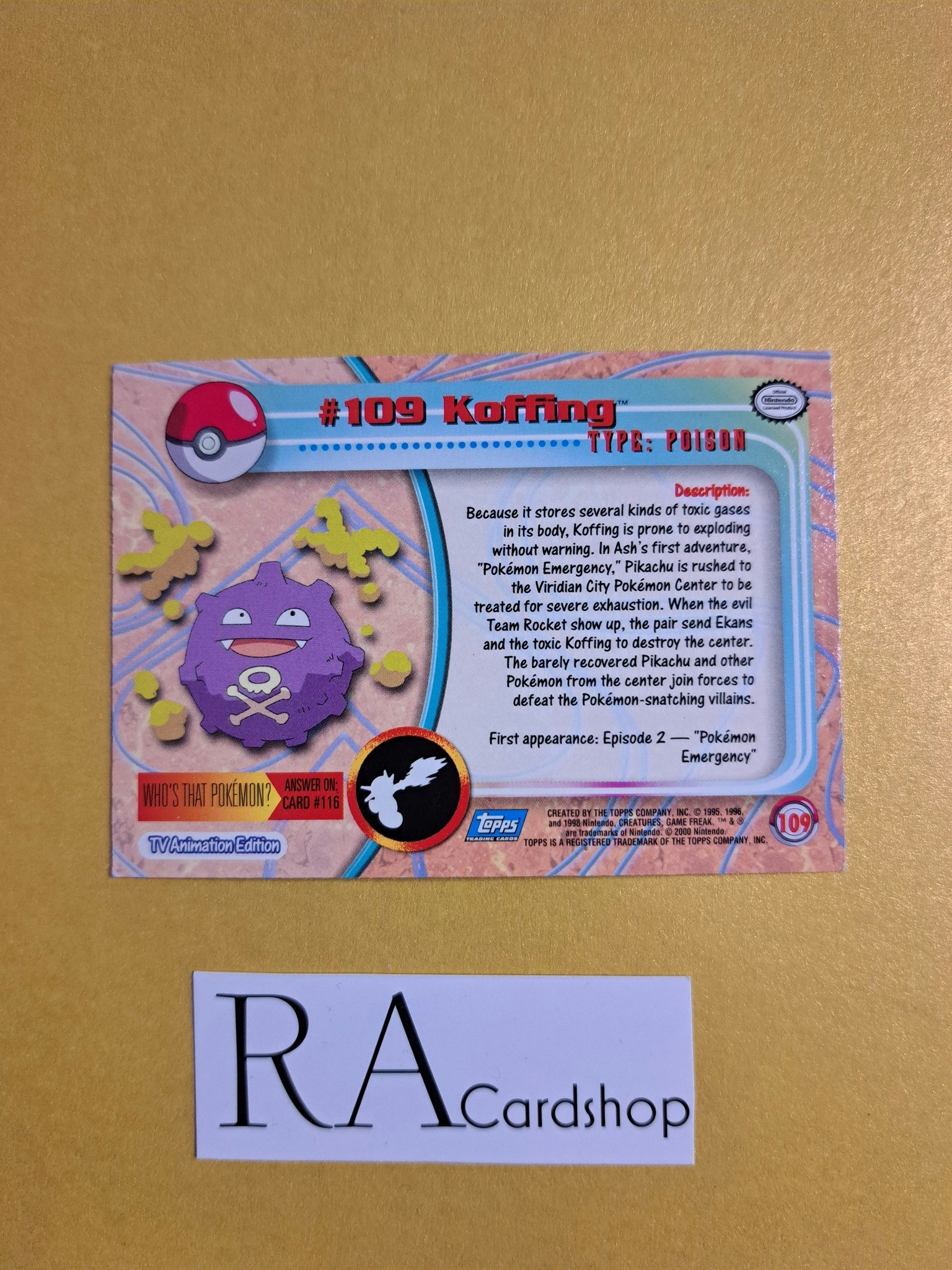 Topps Koffing Holo (2) #109