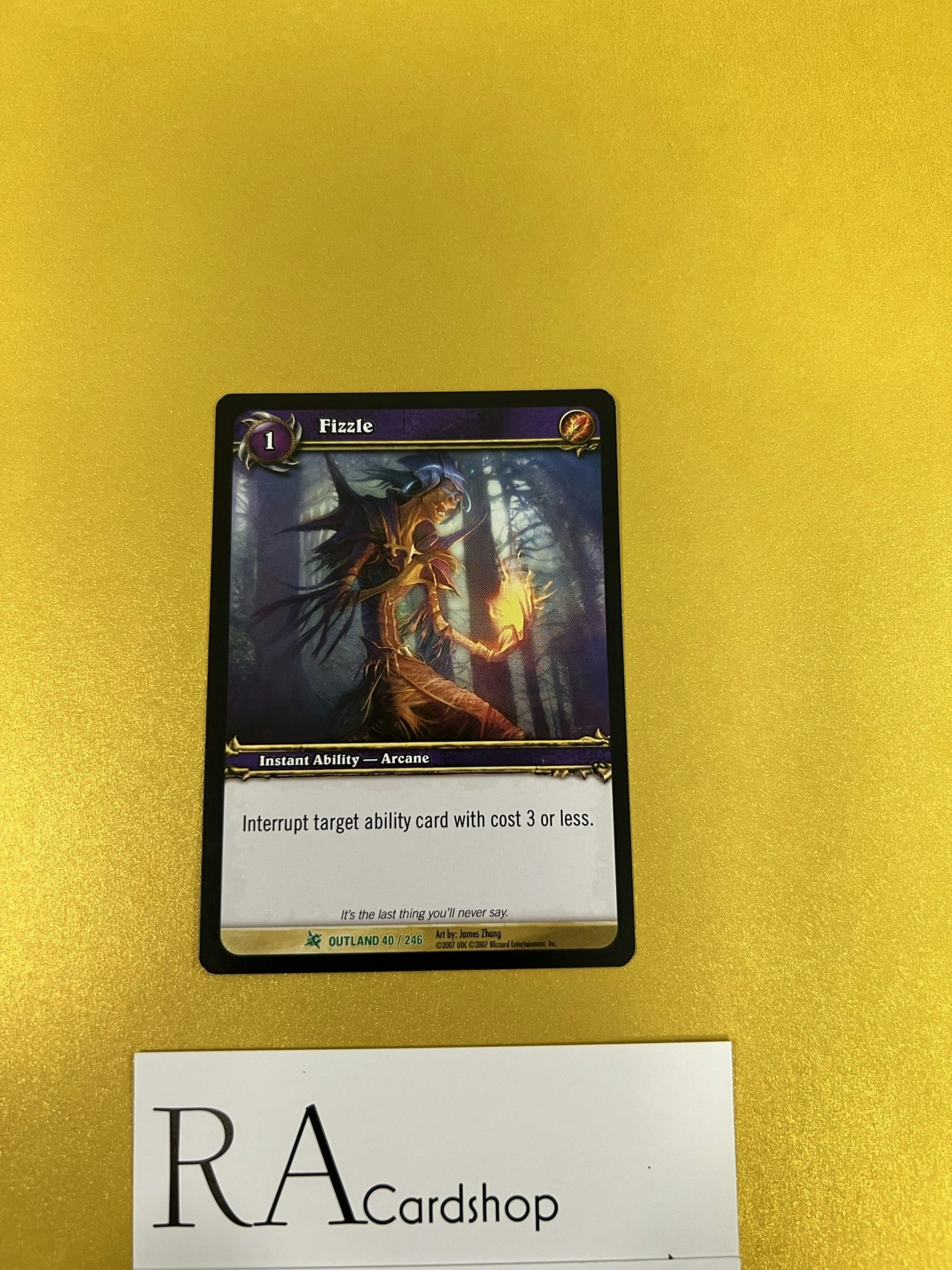 Fizzle 40/246 Fires of Outland World of Warcraft TCG