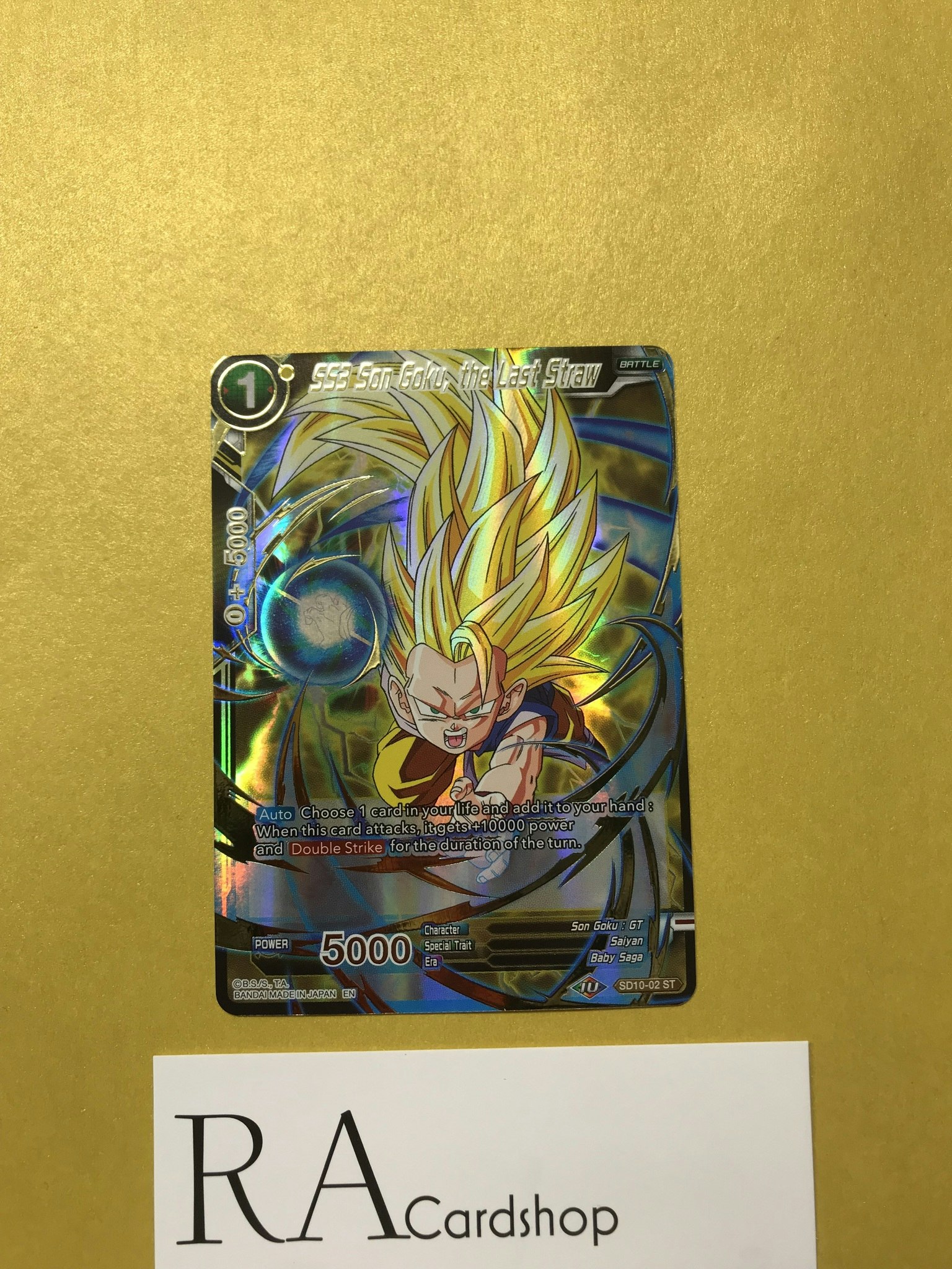 SS3 Son Goku, the Last Straw SD10-02 ST Holo Dragon Ball Mythic Booster