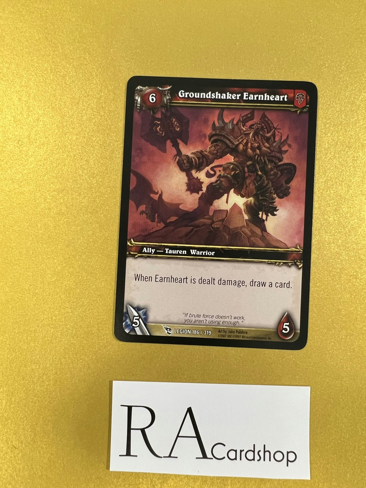 Groundshaker Earnheart 186/319 March of the Legion World of Warcraft TCG