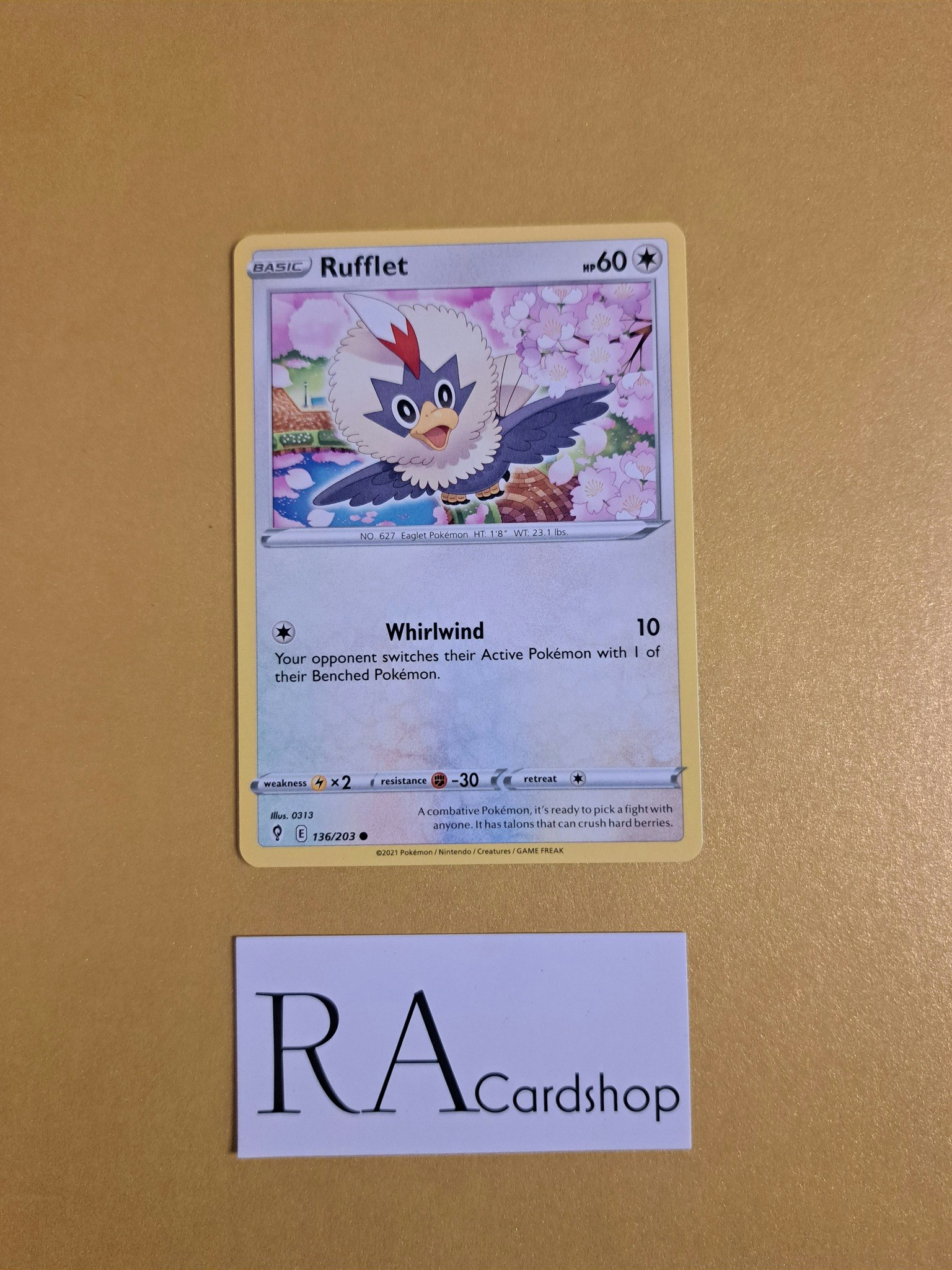 Rufflet Common 136/203 Evolving Skies Pokemon