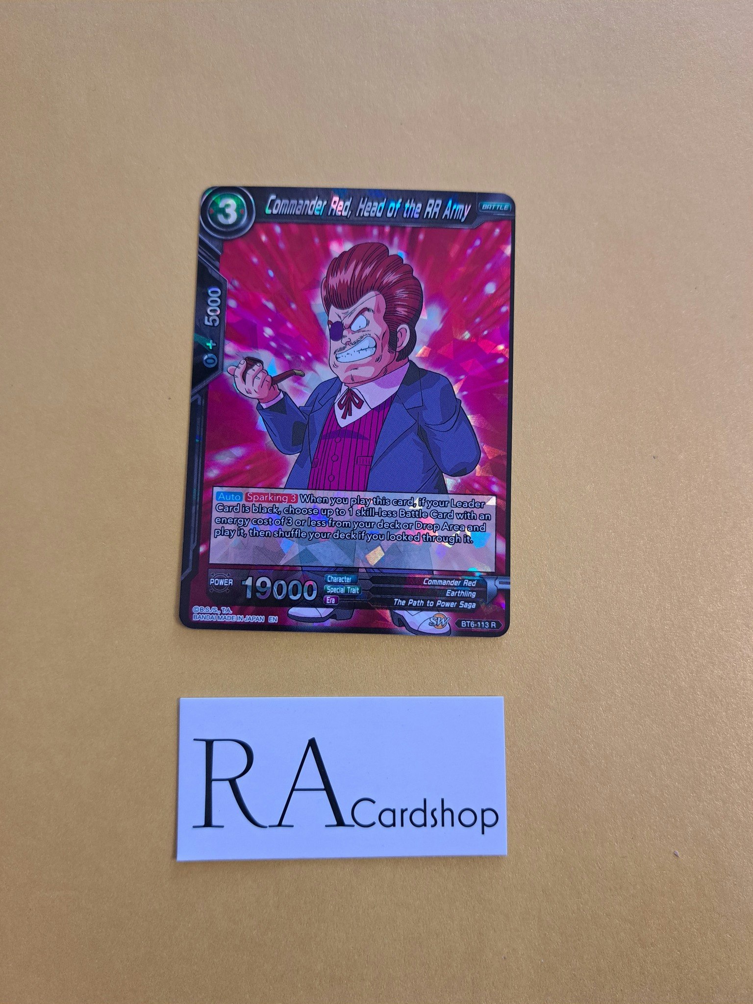 Commander Red, Head of the RR Army BT6-113 Holo Rare Destroyer Kings Dragon Ball Super