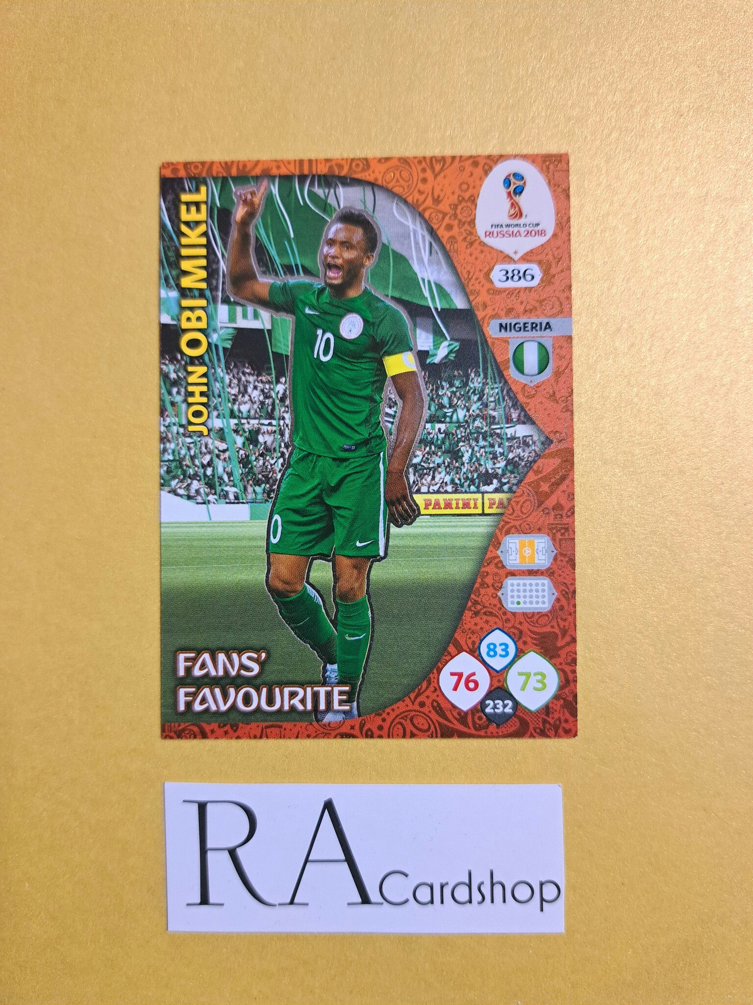 John Obi Mikel Fans Favourite #386 Adrenalyn XL FIFA World Cup Russia