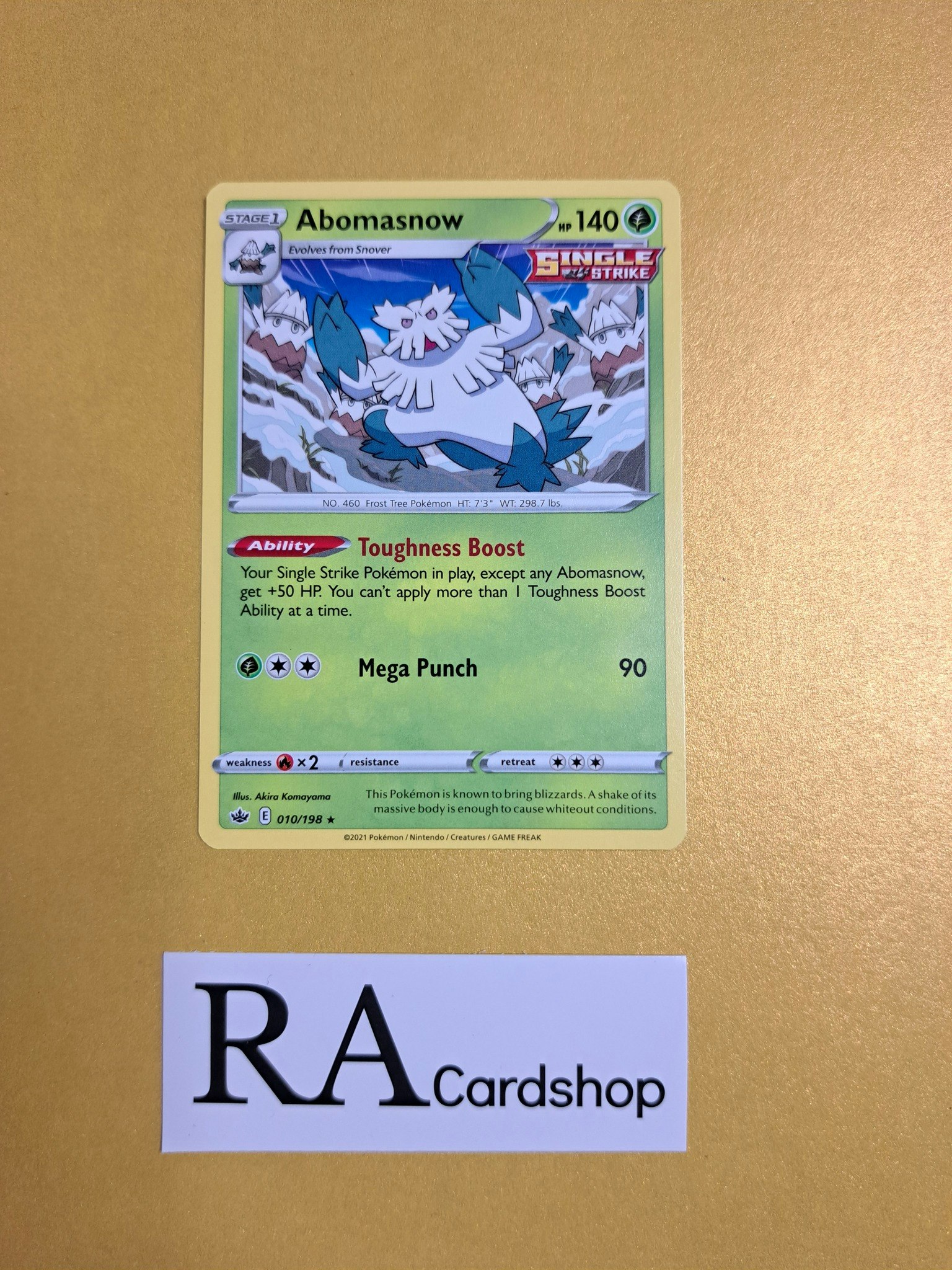 Abamasnow Rare 010/198 Chilling Reign Pokemon