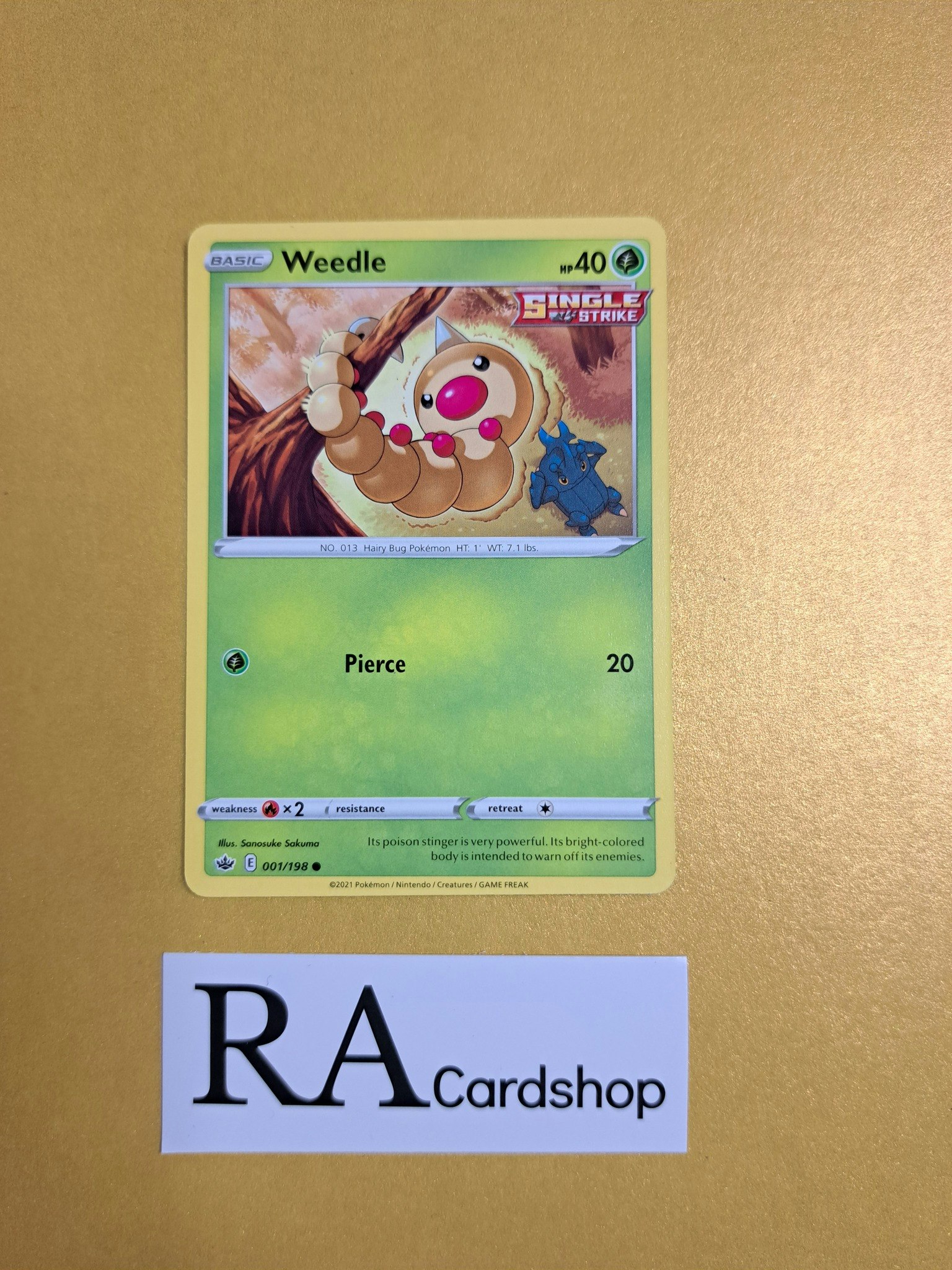 Weedle Common 001/198 Chilling Reign Pokemon