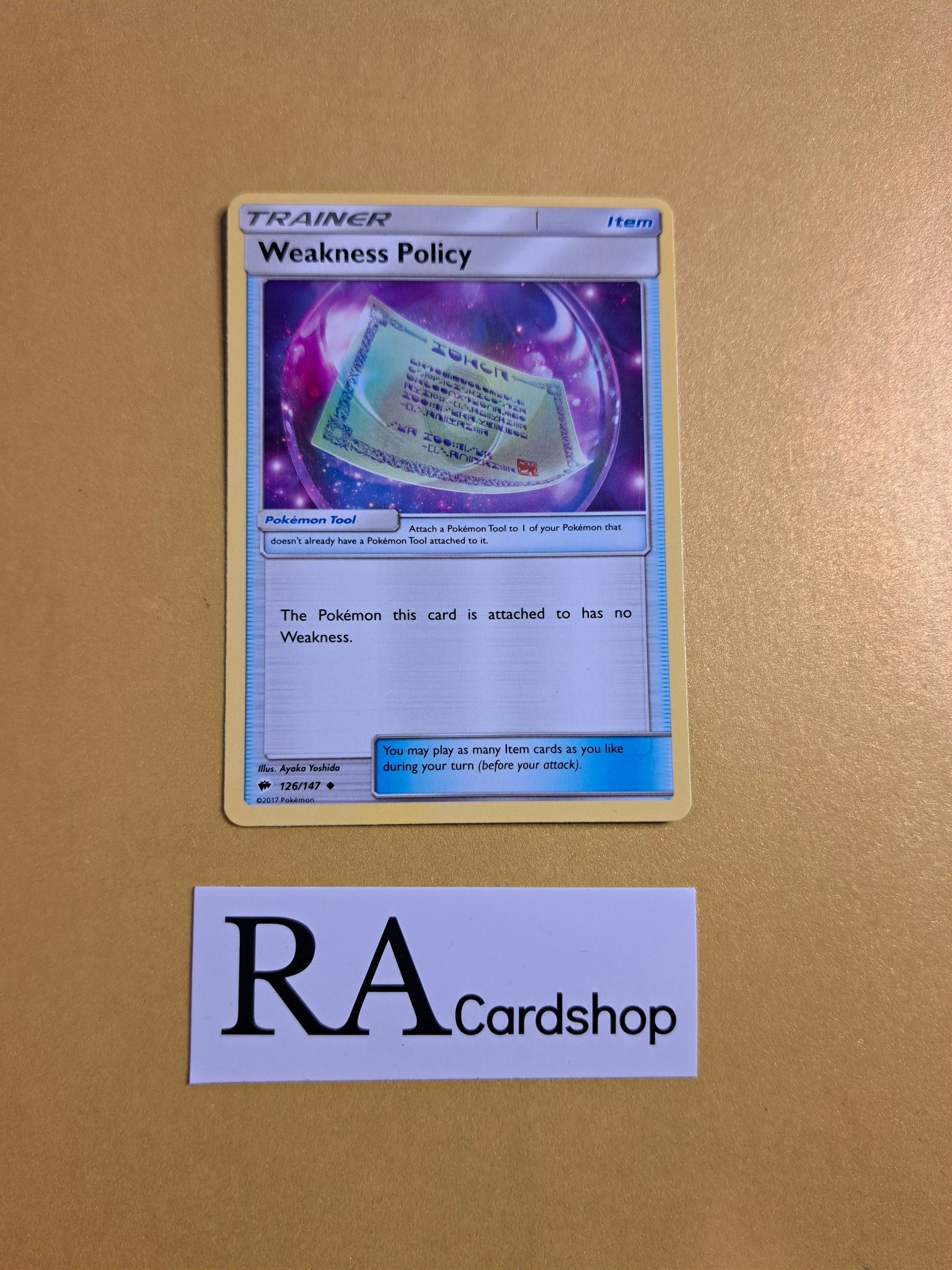 Weakness Policy Uncommon 126/147 Burning Shadows Pokemon