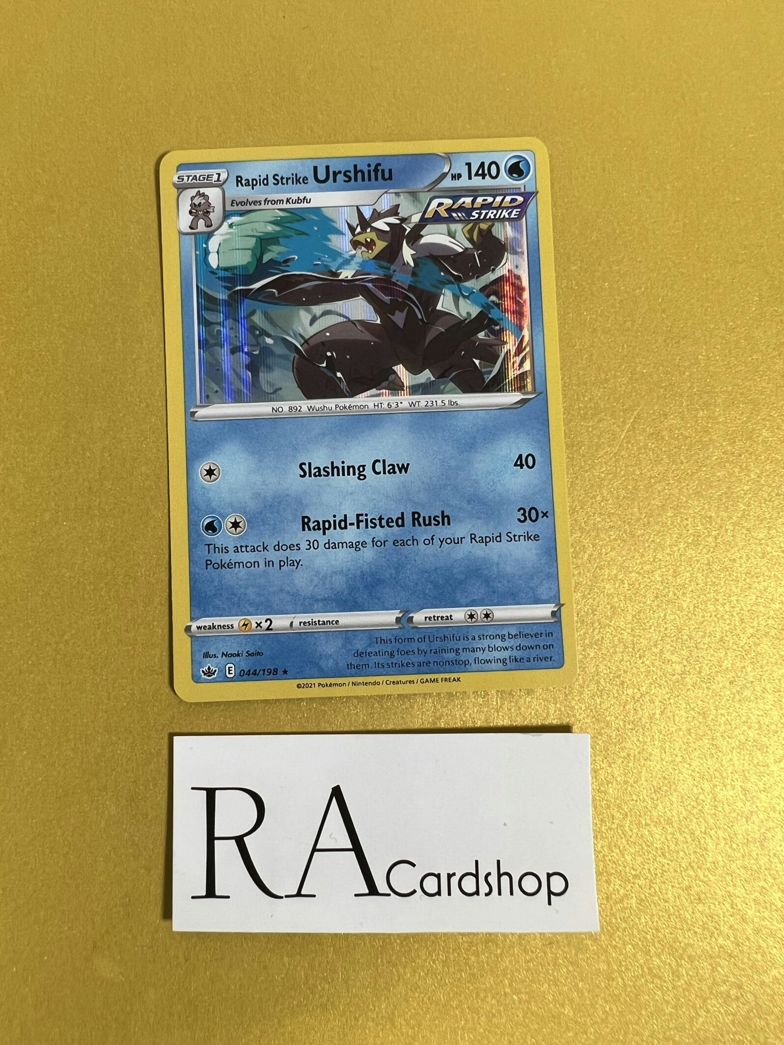 Rapid Strike Urshifu Holo Rare 044/198 Chilling Reign Pokémon