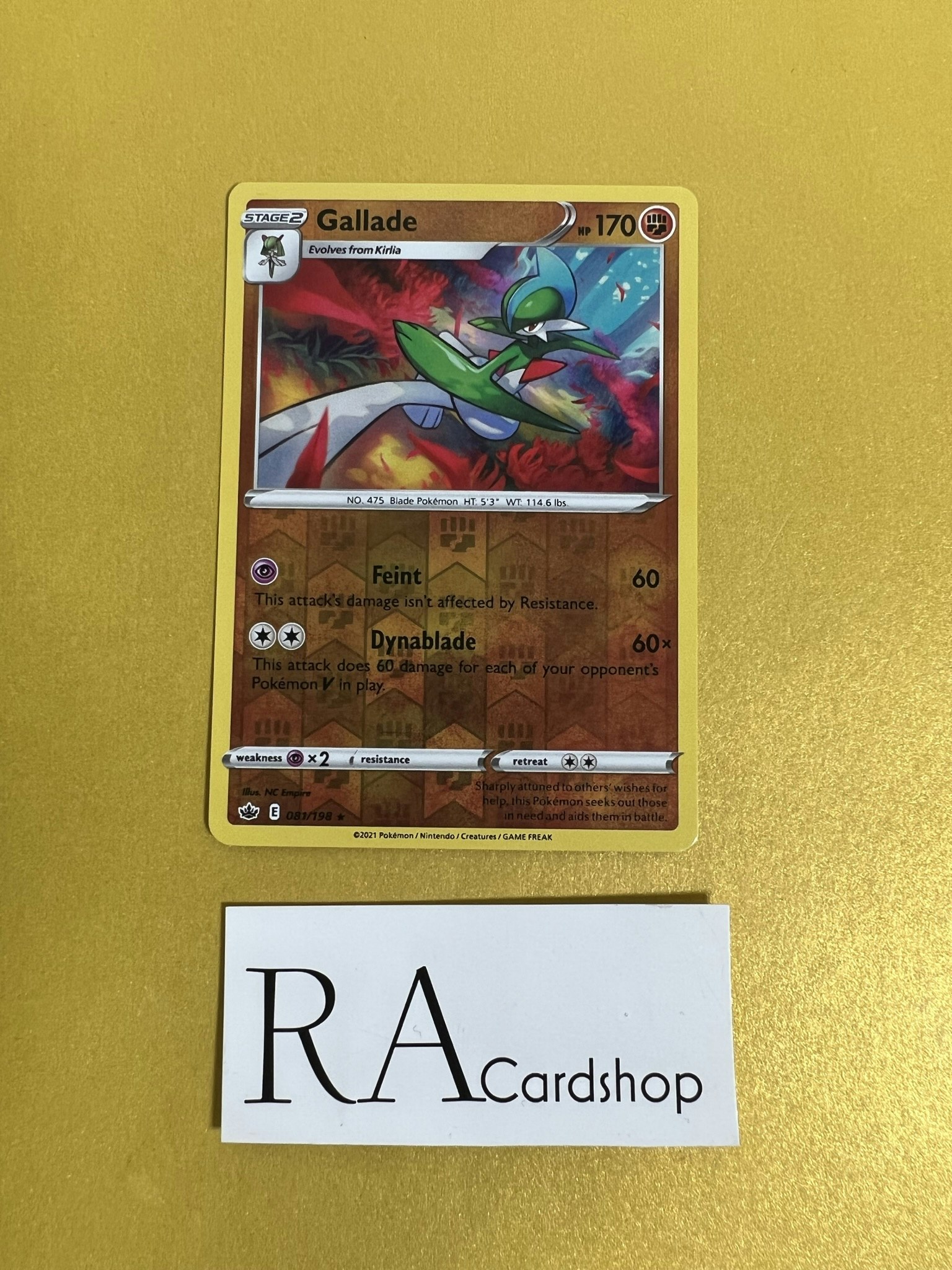 Gallade Reverse Holo Rare 081/198 Chilling Reign Pokémon