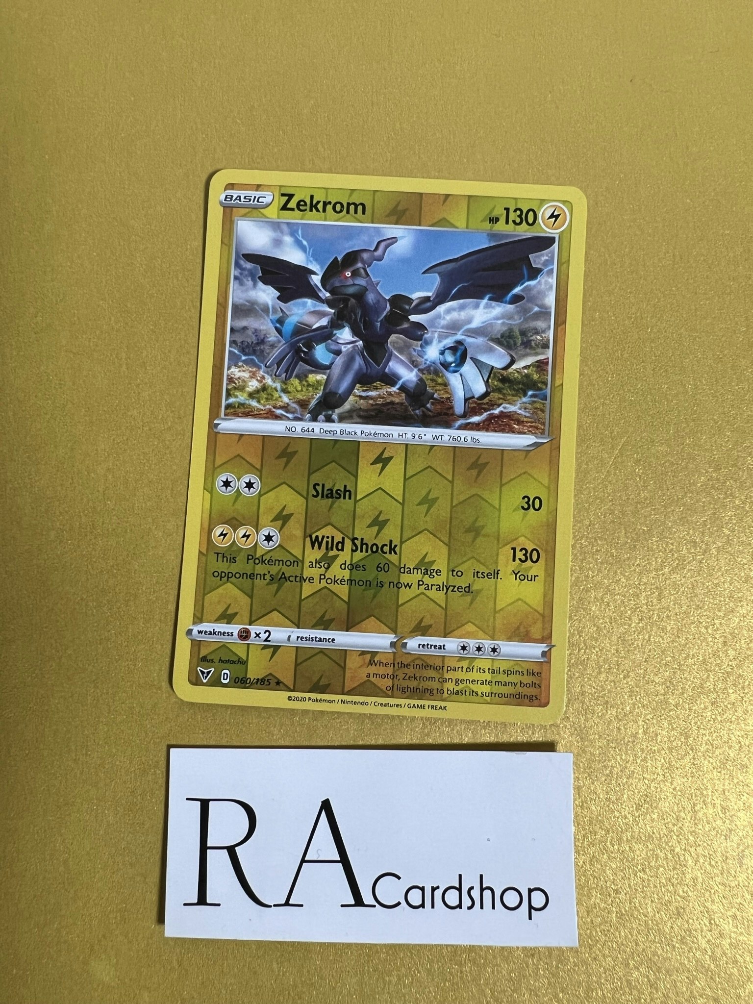 Zekrom Reverse Holo Rare 060/185 Vivid Voltage Pokemon
