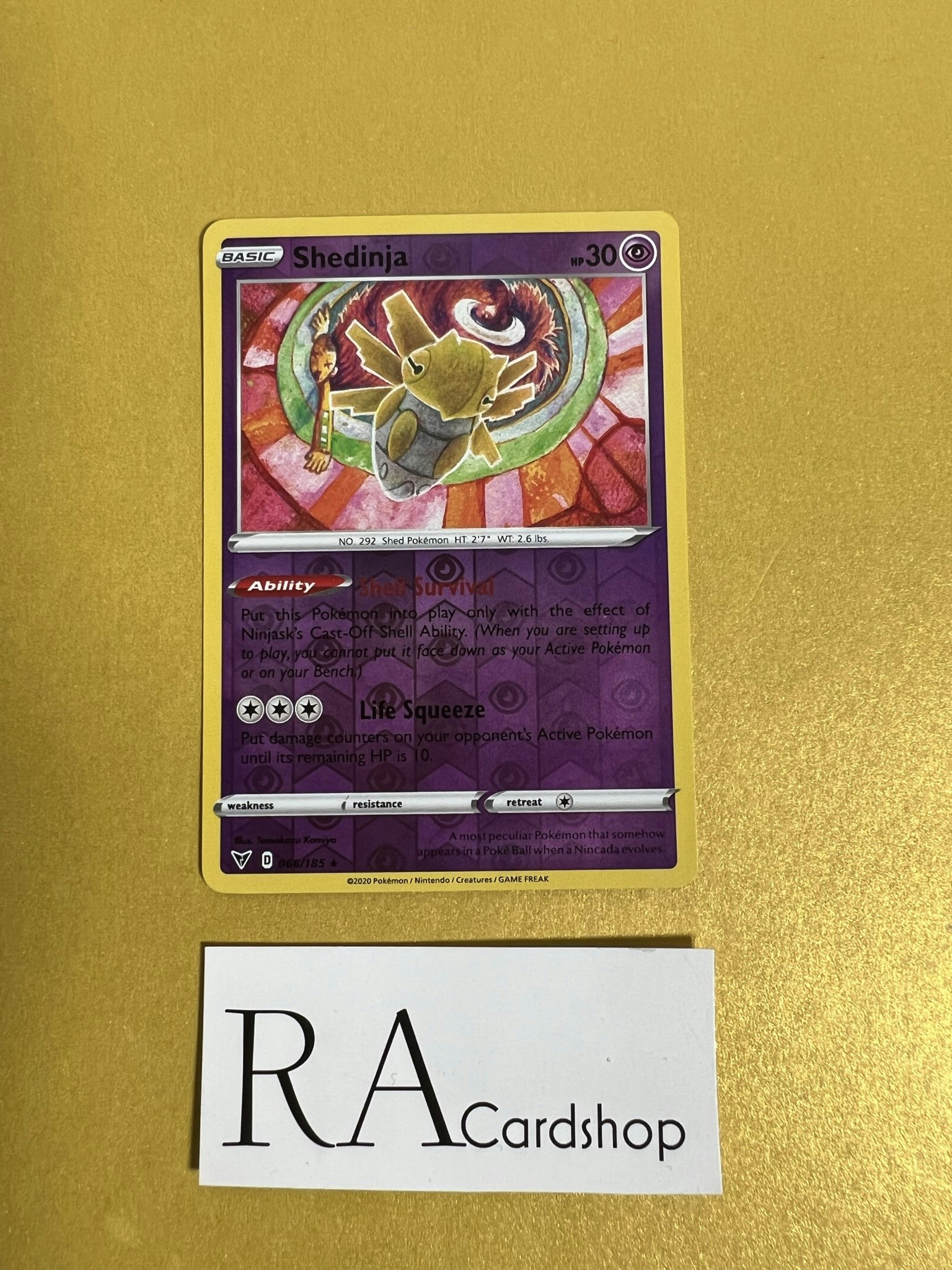 Shedinja Reverse Holo Rare 066/185 Vivid Voltage Pokemon