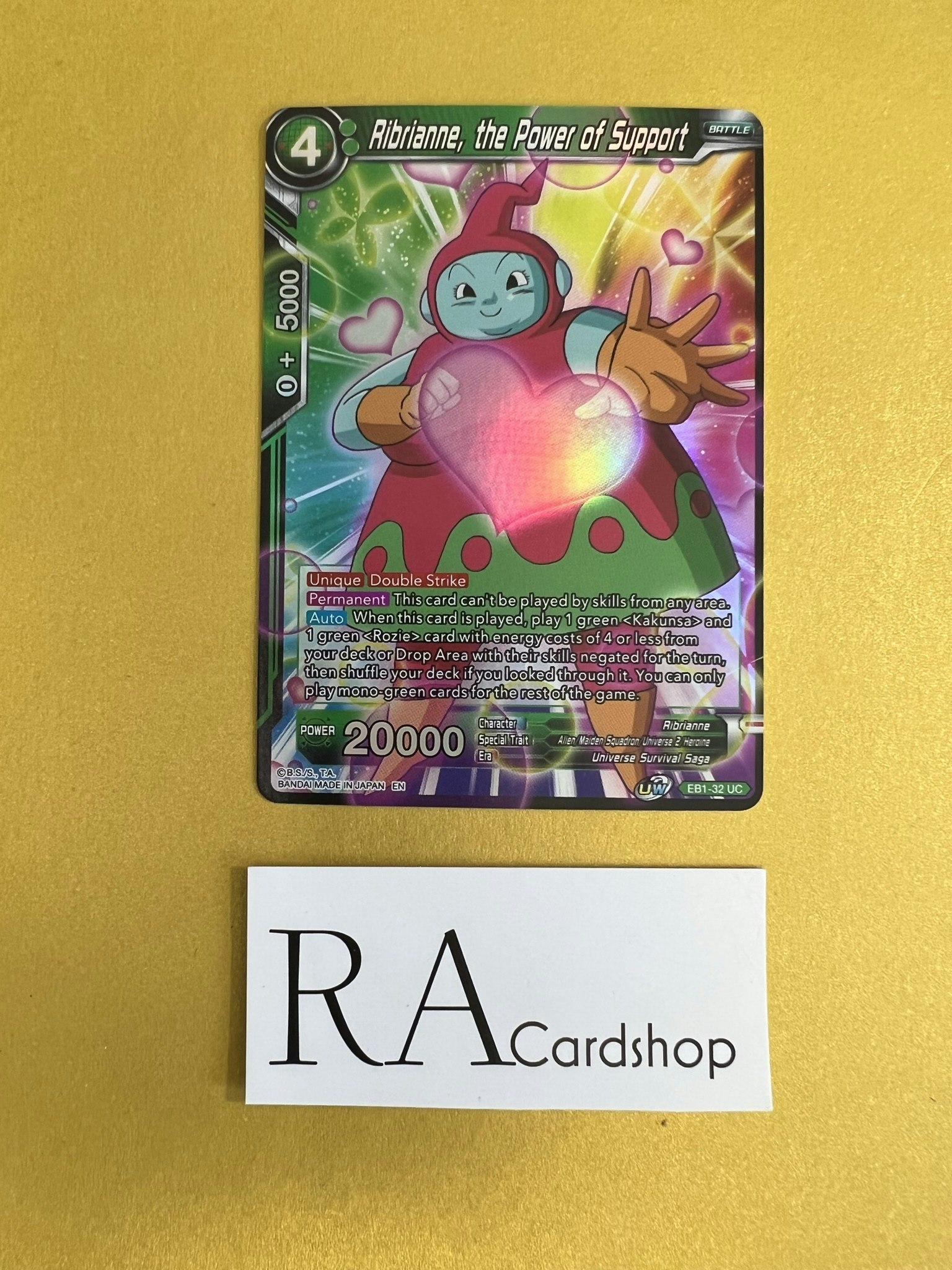 Ribrianne, the Power of Support EB1-32 Uncommon Reverse Holo Dragon Ball Battle Evolution