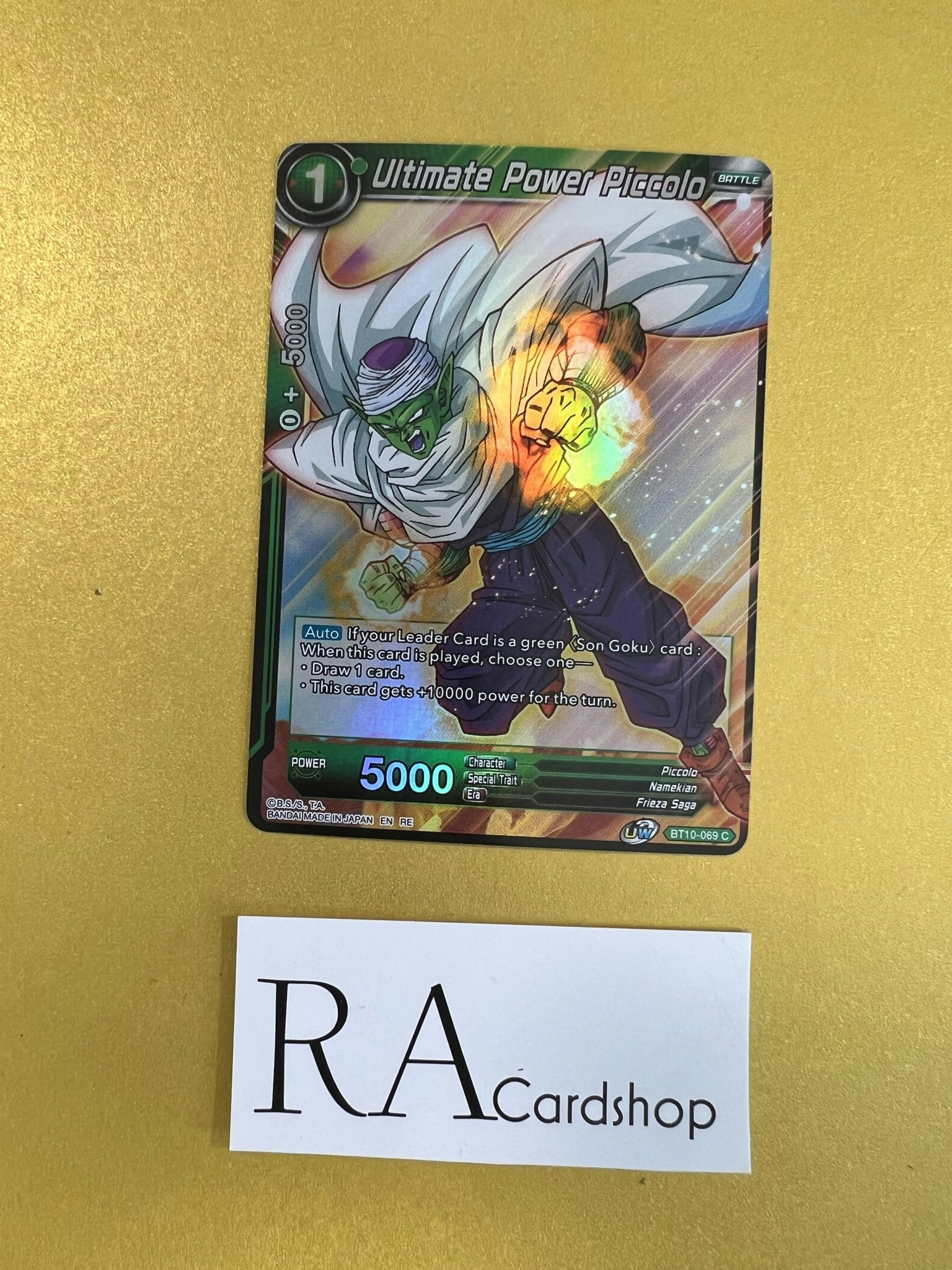 Ultimate Power Piccolo BT10-069 Common Reverse Holo Rise of the Unison Warrior Dragon Ball