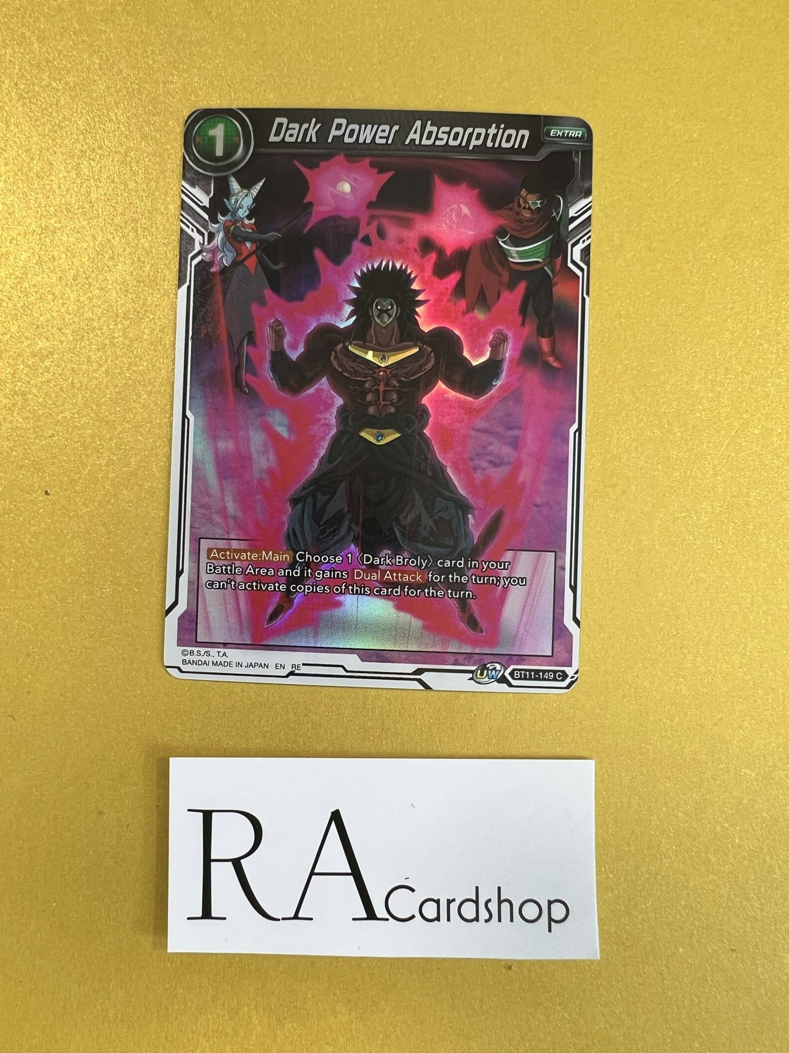 Dark Power Absorption BT11-149 Common Reverse Holo Vermilion Bloodline Dragon Ball