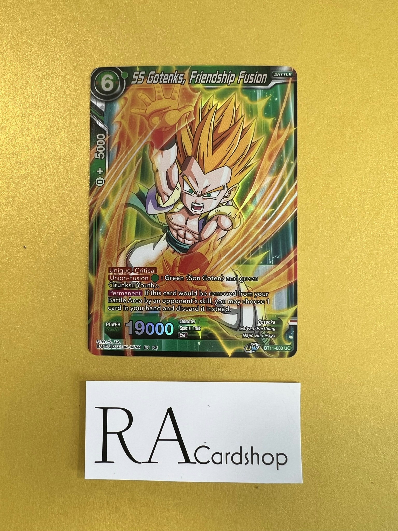 SS Gotenks, Friendship Fusion BT11-080 Uncommon Reverse Holo Vermilion Bloodline Dragon Ball