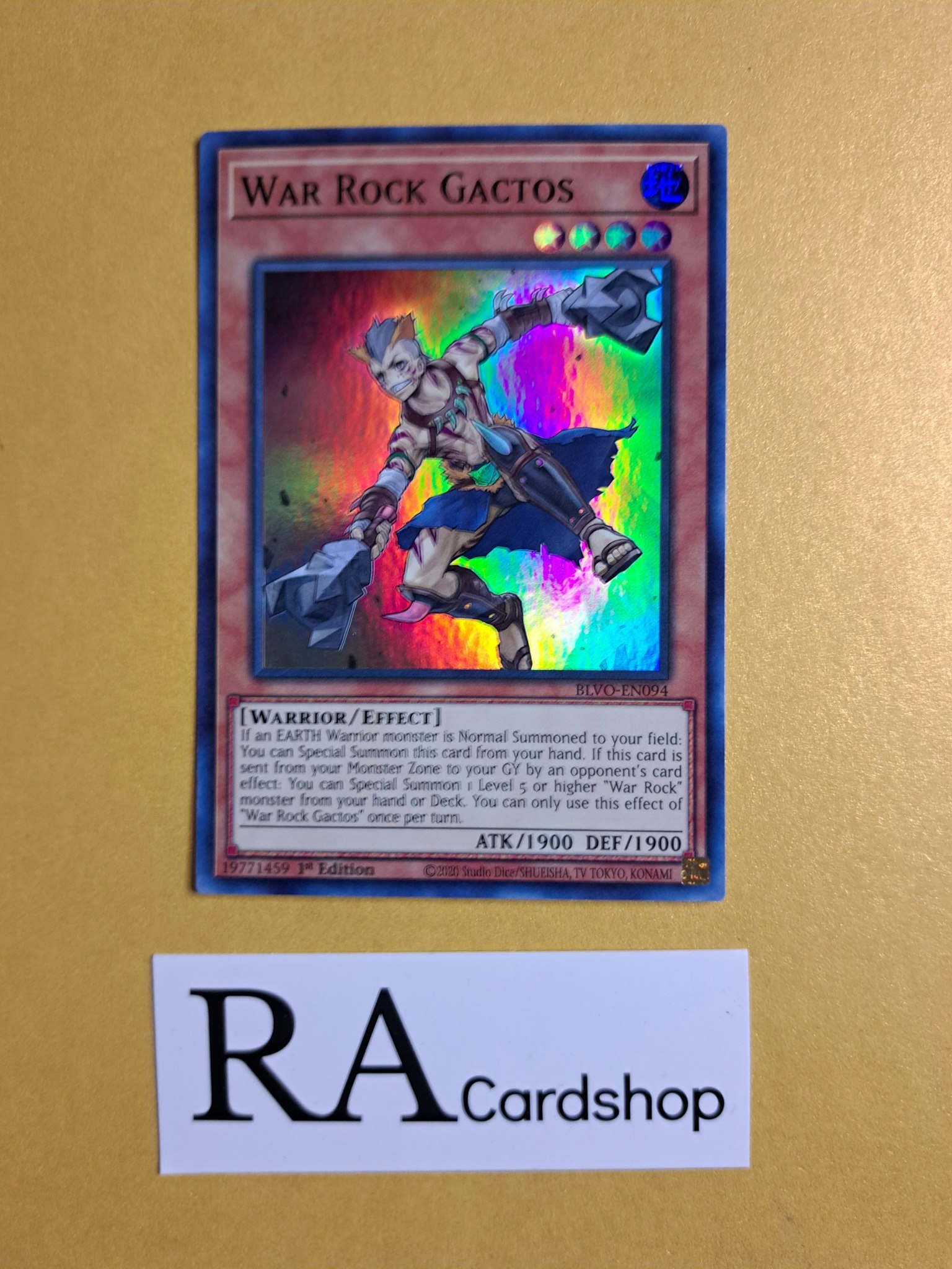 War Rock Gactos 1st EDITION EN094 Blazing Vortex BLVO Yu-Gi-Oh