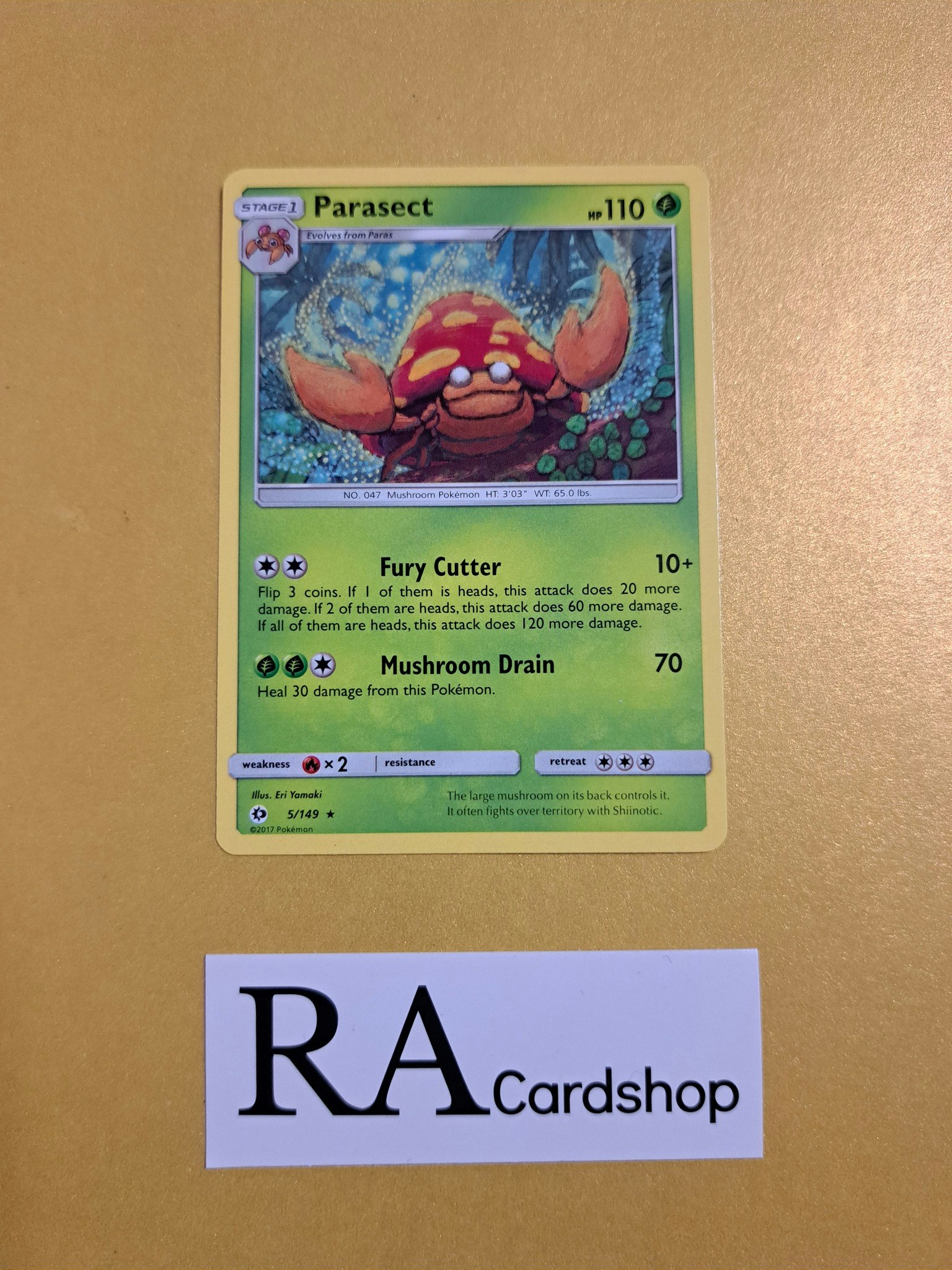 Parasect Rare 5/149 Sun & Moon Pokemon