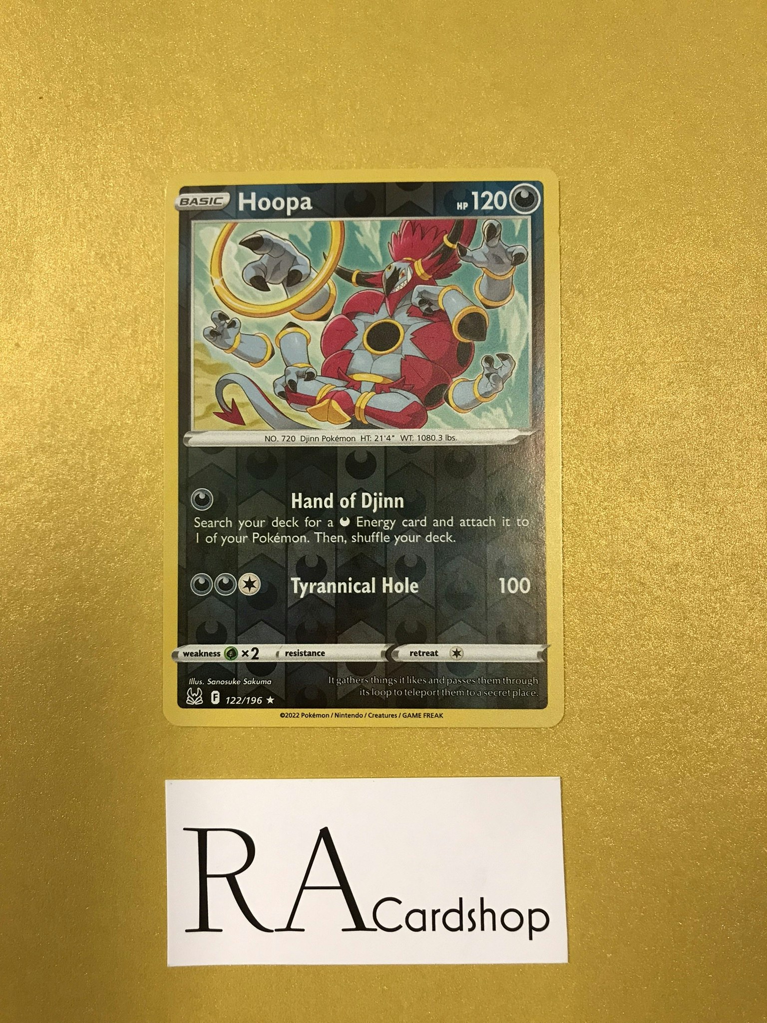 Hoopa Reverse Holo Rare 122/196 Lost Origin Pokémon